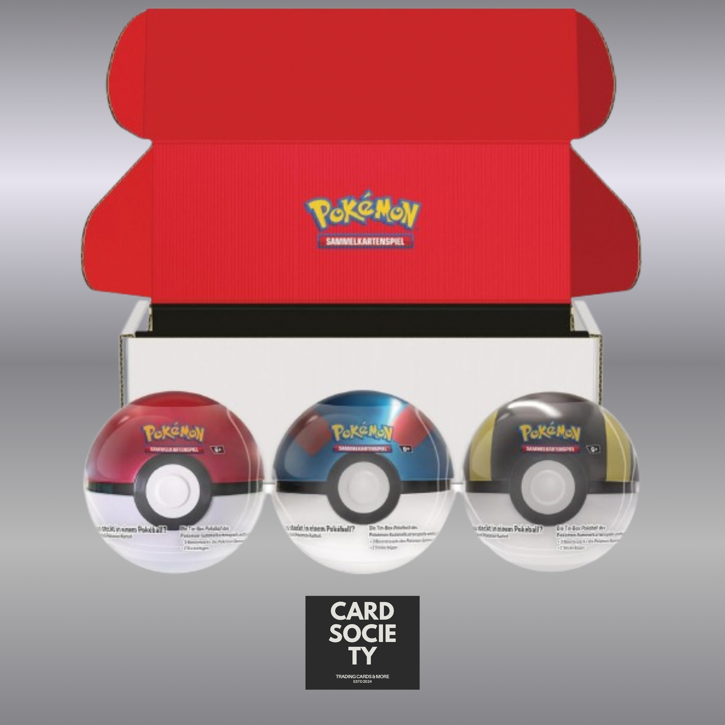 Pokémon-Sammelkartenspiel: Pokéball Tin-Box zufälliges Design
