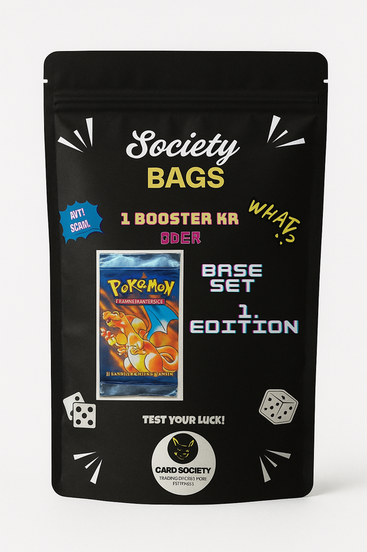 mystery bags booster 1. edition base set glurak charizard