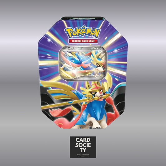 Pokemon Sammelkartenspiel - Zacian ex Tin Box mit 4 Boostern